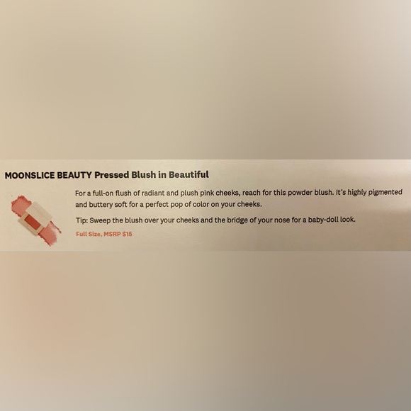 ⭐️HP⭐️🆕Moonslice Beauty|Pressed Blush in Beautiful - Picture 5 of 5